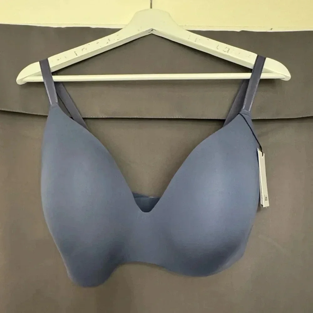 NWT KNIX WingWoman Molded Contour Bra Indigo blue Size 8+ 40-42 F/G